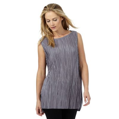 The Collection Grey plisse tabard top